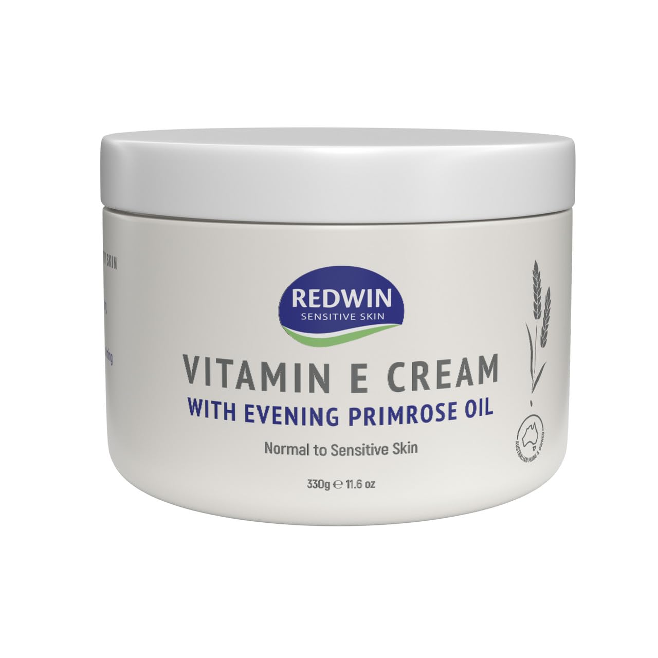 Redwin Vitamin E Cream texture shows a silky, non-greasy formula for quick absorption.