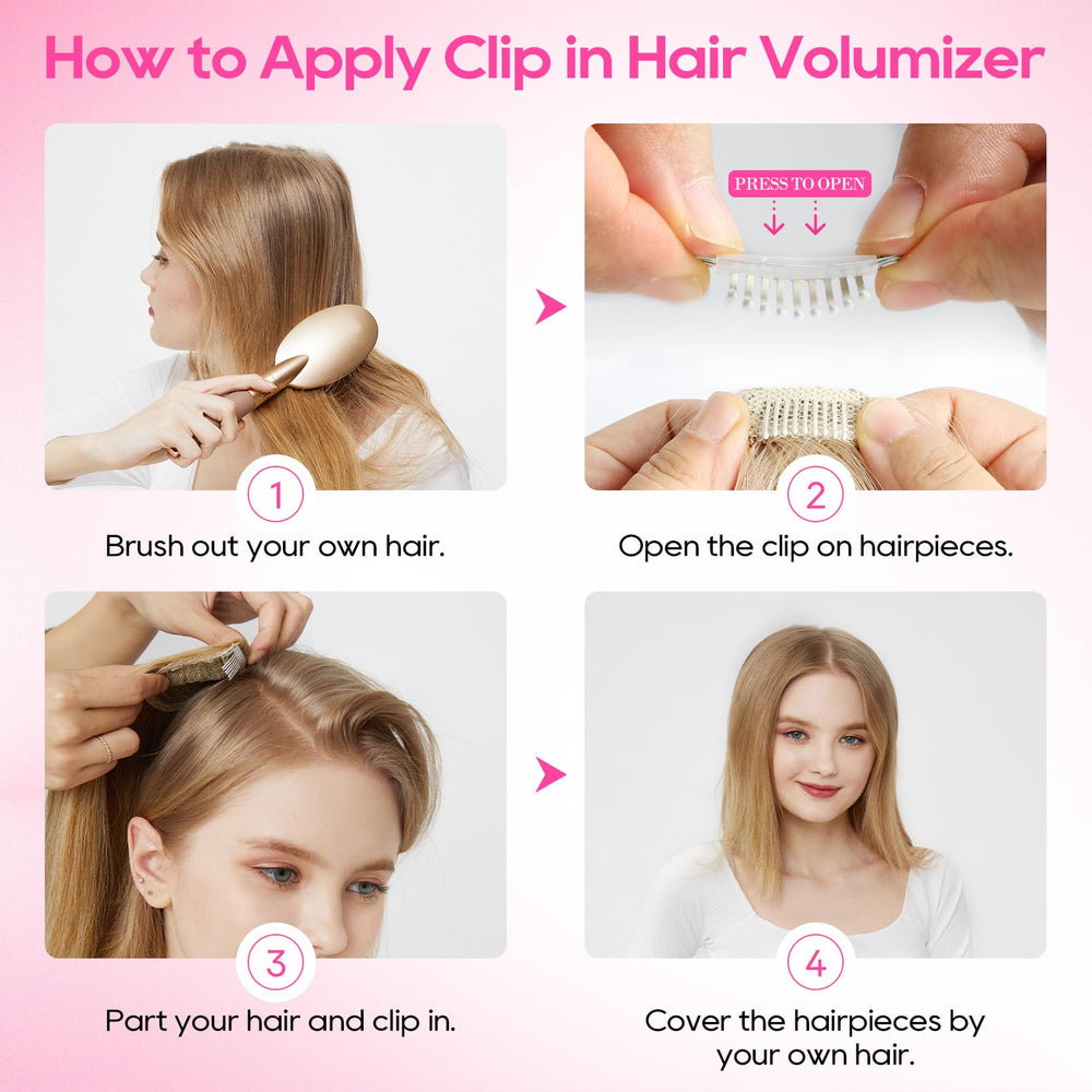 REECHO Clip-in Hair Volumizer packaging box for premium presentation