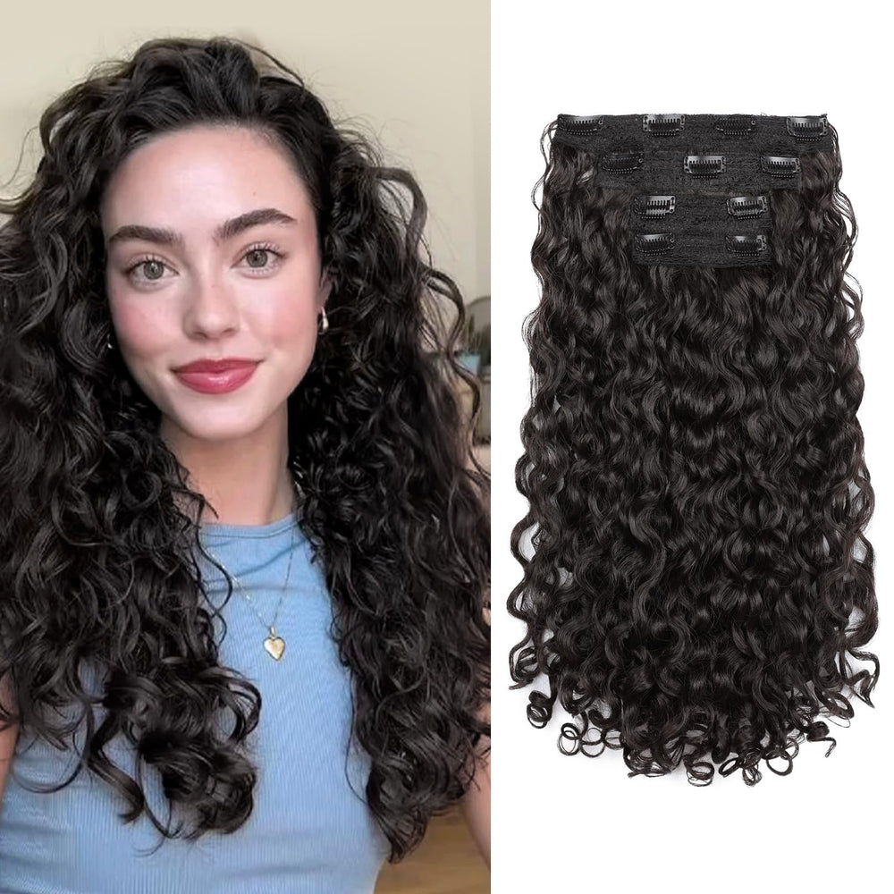 REECHO GoGo curly clip-in extensions in fullset for instant volume