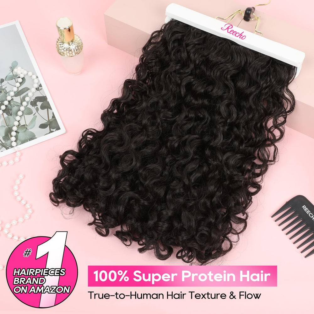 REECHO GoGo curly clip-ins deliver a voluminous, natural curly look