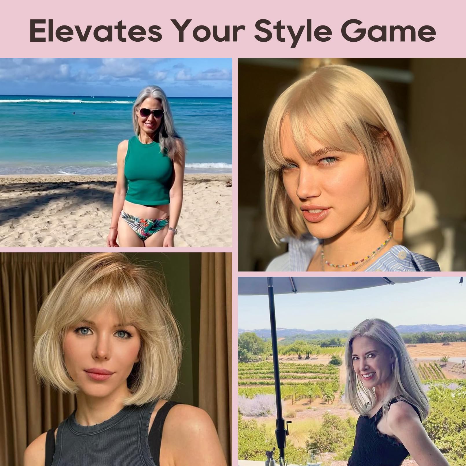 REECHO heat styling friendly topper for curling or straightening