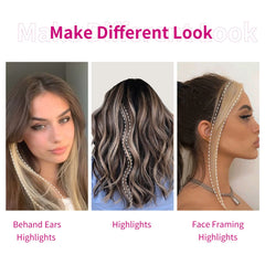Model wearing REECHO long side air bangs creating a face-framing look