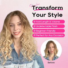REECHO chocolate brown shade shown on hair for natural blend.