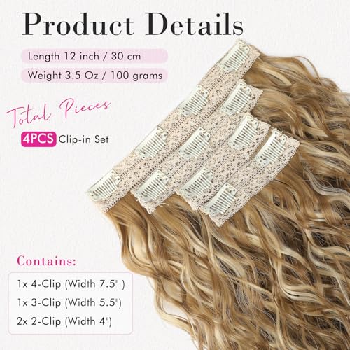 REECHO golden blonde highlights clip-in weft for seamless color blending