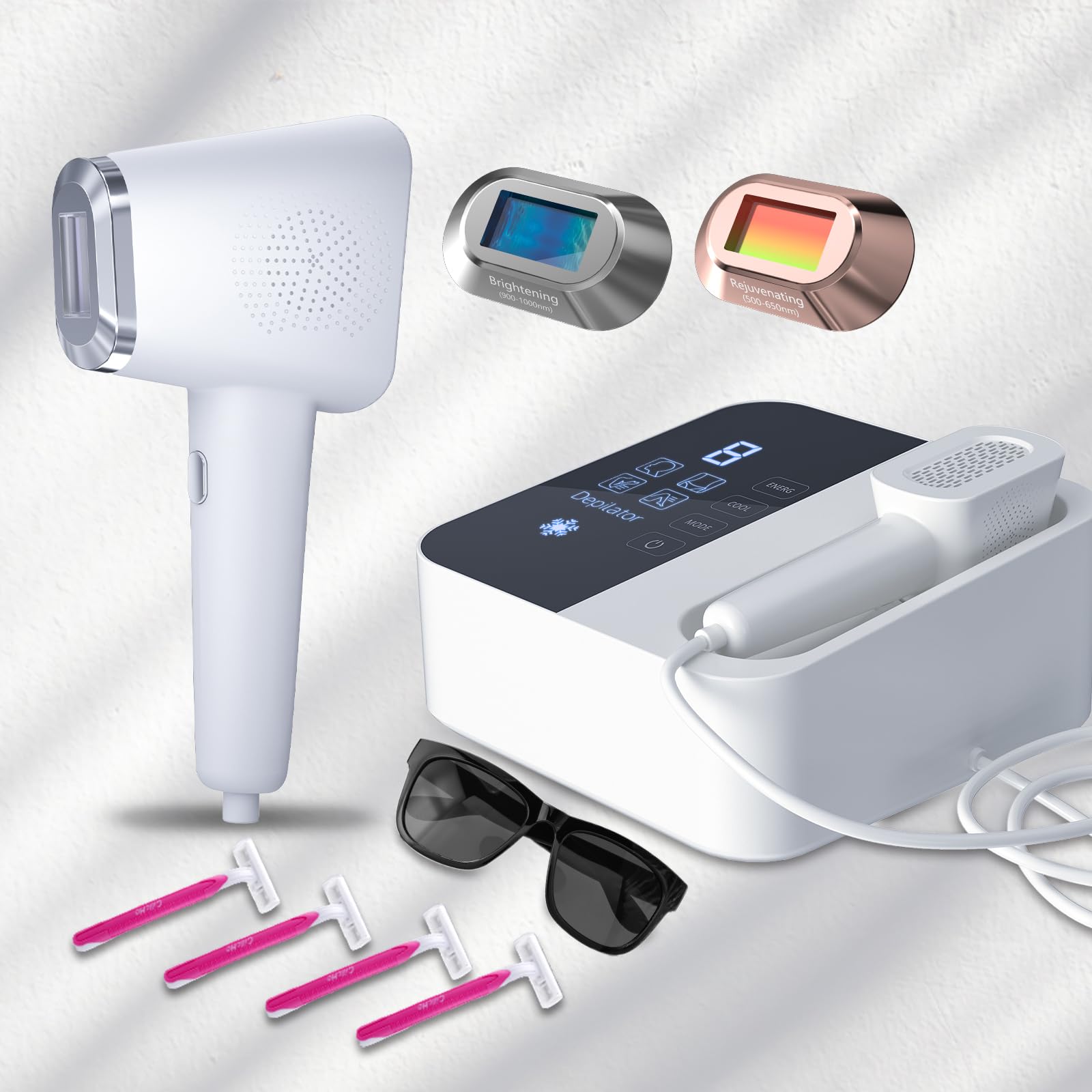 REEOOH laser hair removal device front panel for precise at home use