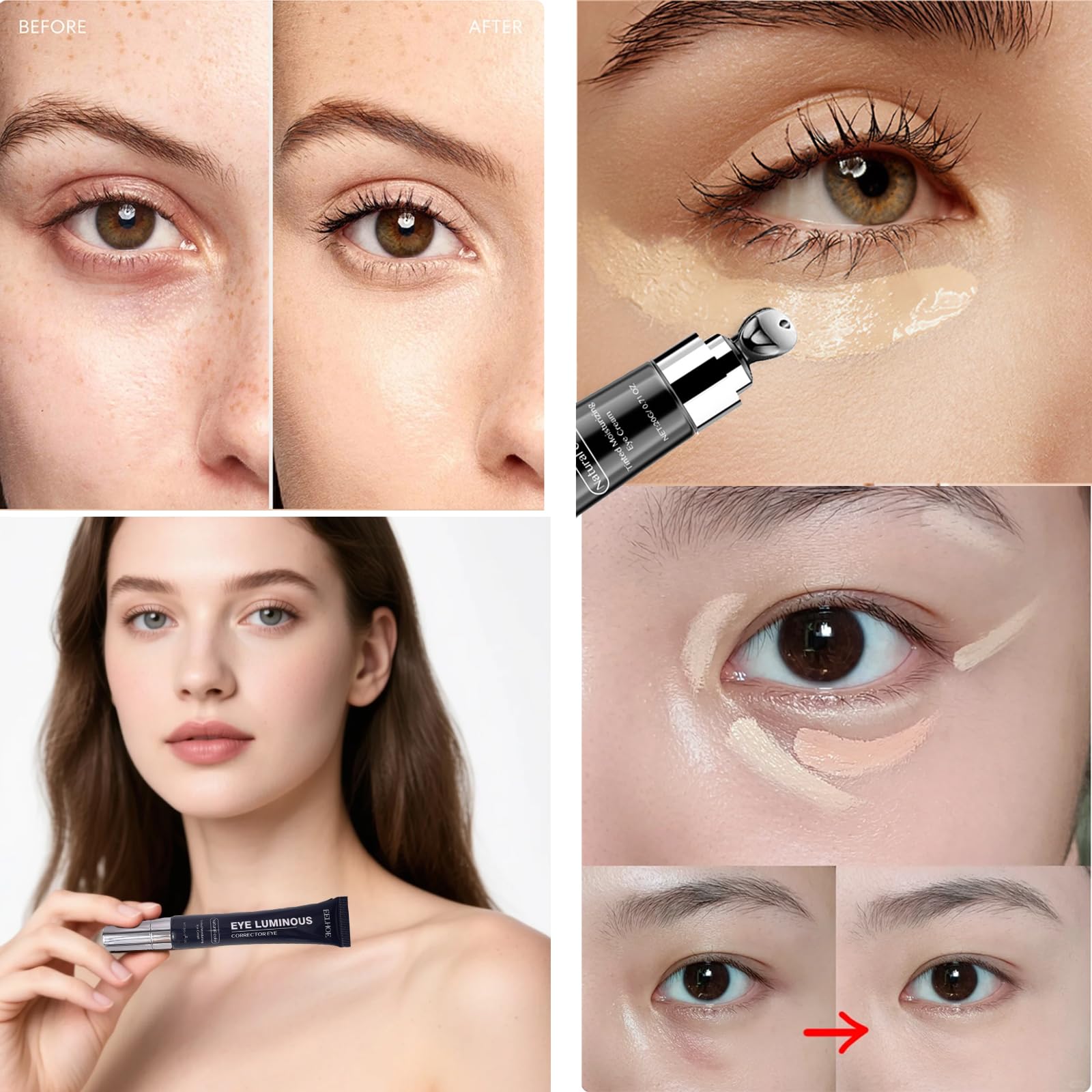 Reepic Cosmer Luminous Eye Corrector texture close-up shows hydrating feel.