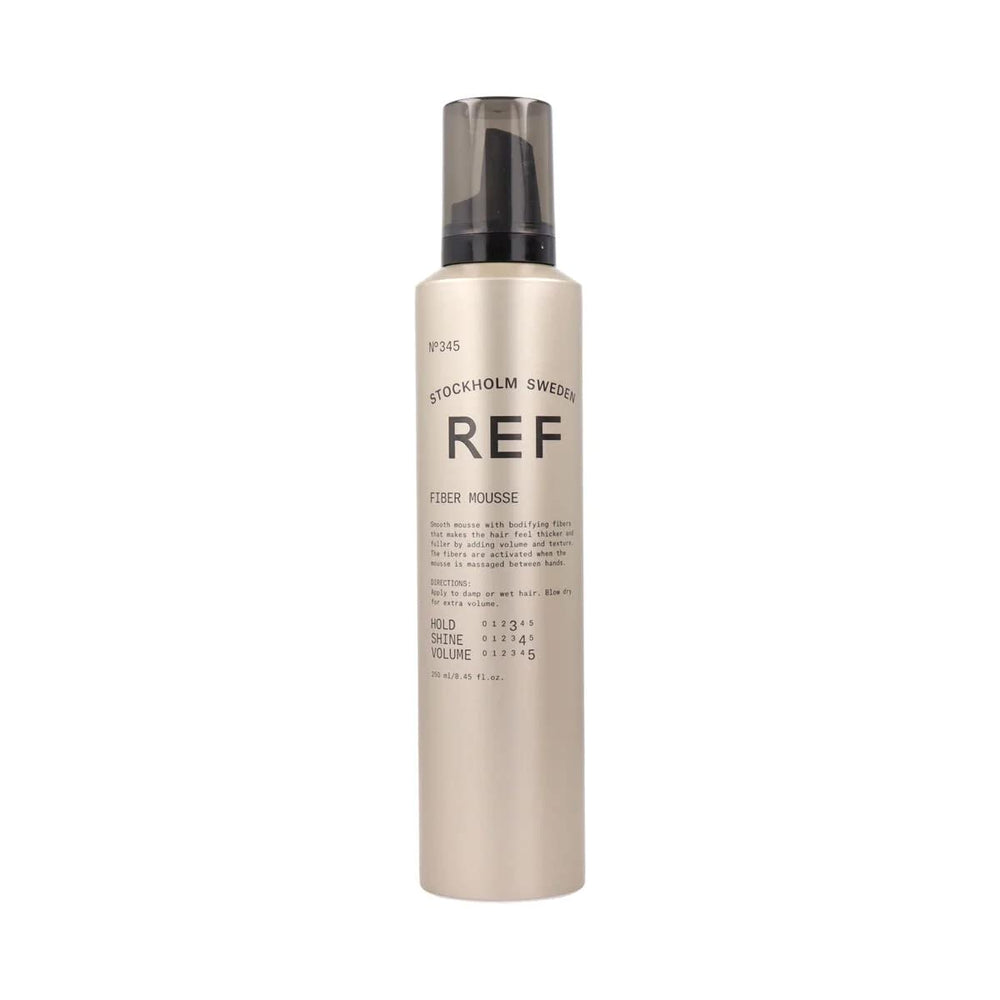 REF Reference Ref 345 Fiber Mousse bottle for flexible hold and effortless styling