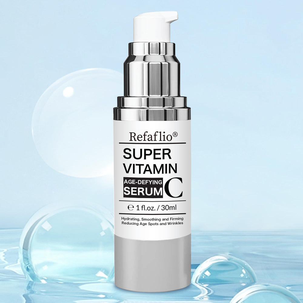 Refaflio Super Vitamin C Serum application on face shows easy layering.