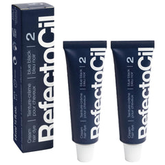 RefectoCil Blue Black cream dye tube offers rich, long-lasting color and shine.