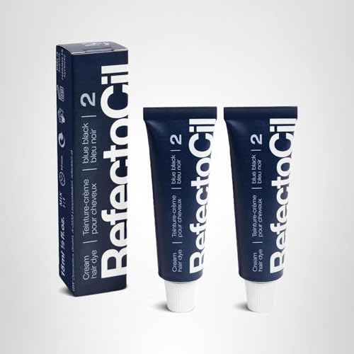 RefectoCil Blue Black cream dye tube delivers dramatic depth when mixed with Pure Black or Deep Blue.