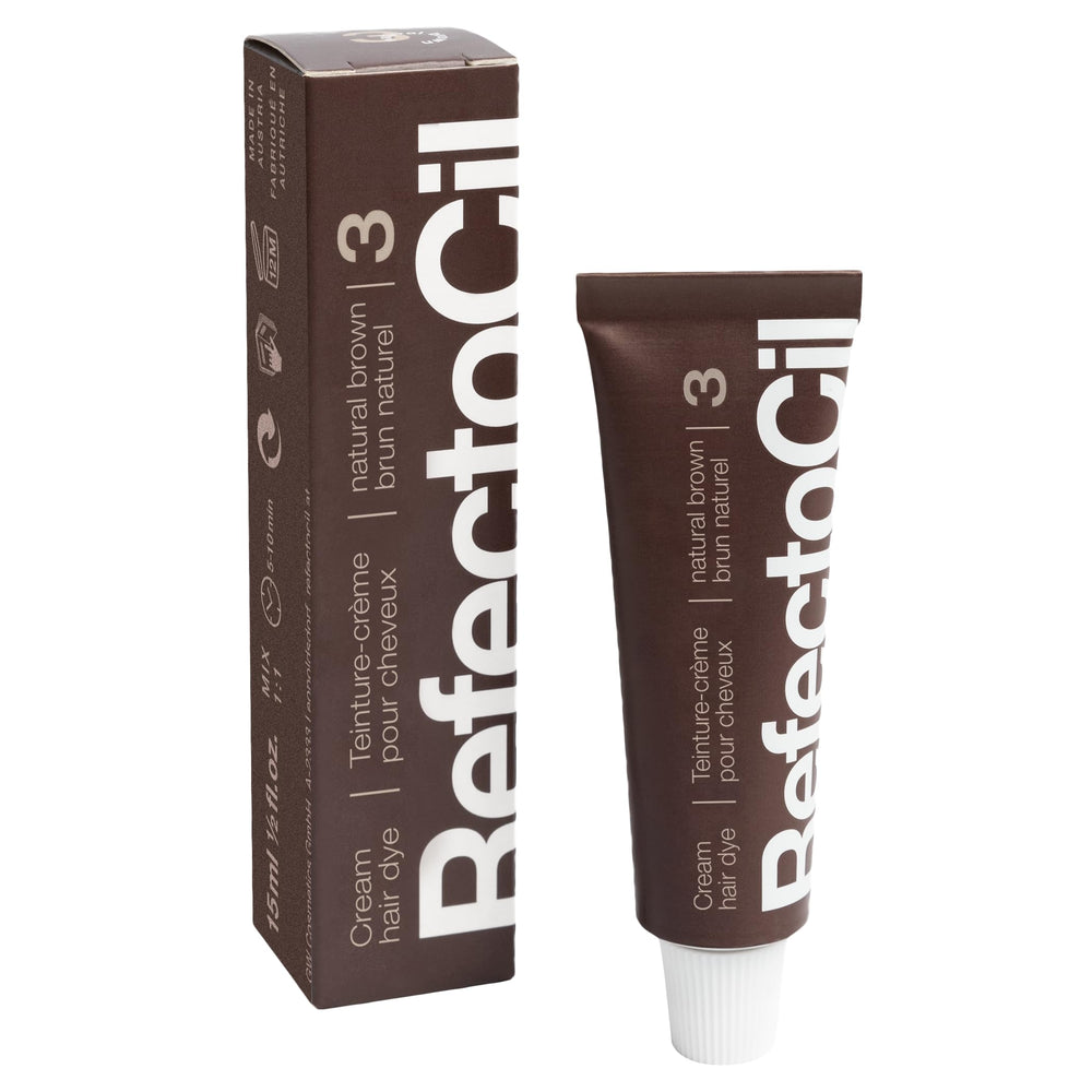 Refectocil Cream Hair Dye 2-Pack application steps demonstrating creamy texture.
