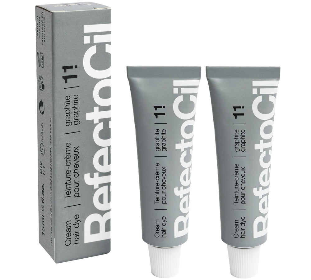 RefectoCil Graphite cream dye tube for natural grey coverage with cooler tone