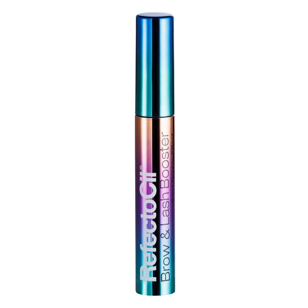 RefectoCil Lash & Brow Booster packaging shows dermatologically tested formula