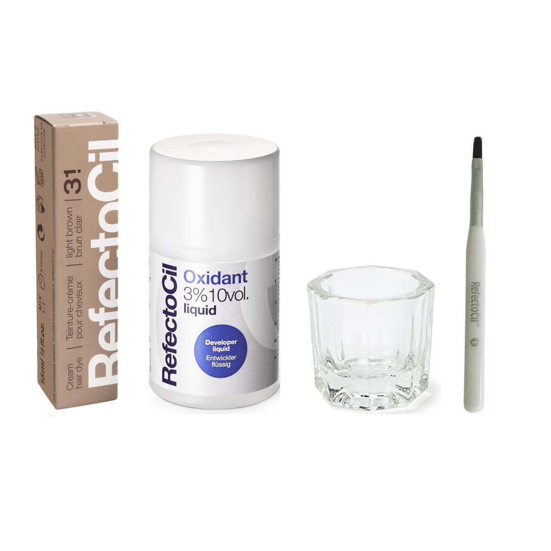 RefectoCil Light Brown cream dye for a natural warm tone in hair.