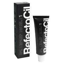 RefectoCil No. 1 Pure Black application set highlighting precise dye application