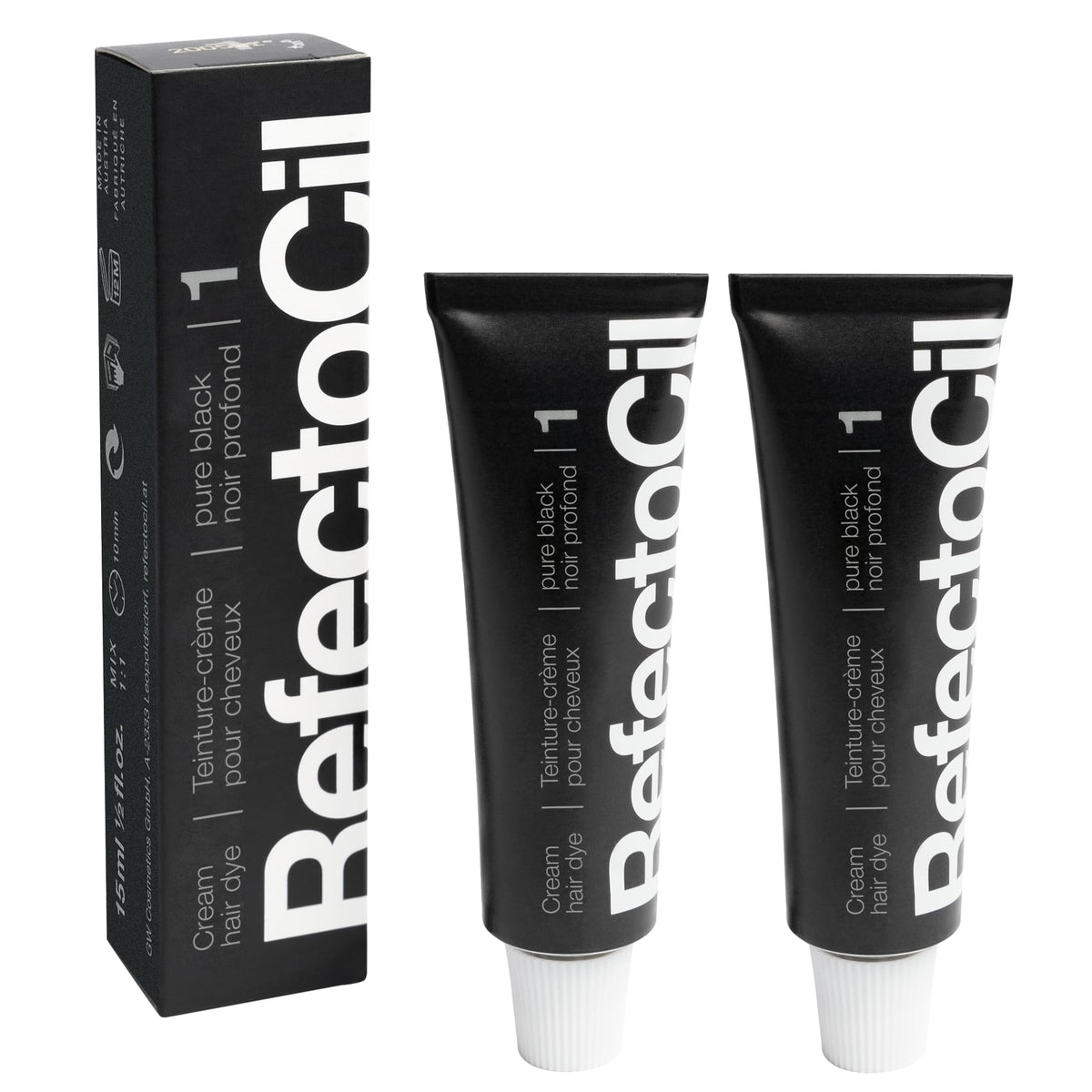 Refectocil No.1 Pure Black dye bottle for long-lasting bold color