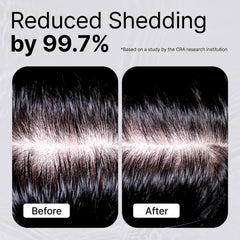 Refilled Booster Plus Moisture built-in scalp massager shown during application.