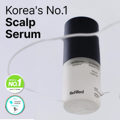 Refilled Booster Plus Moisture applying on scalp for even distribution.