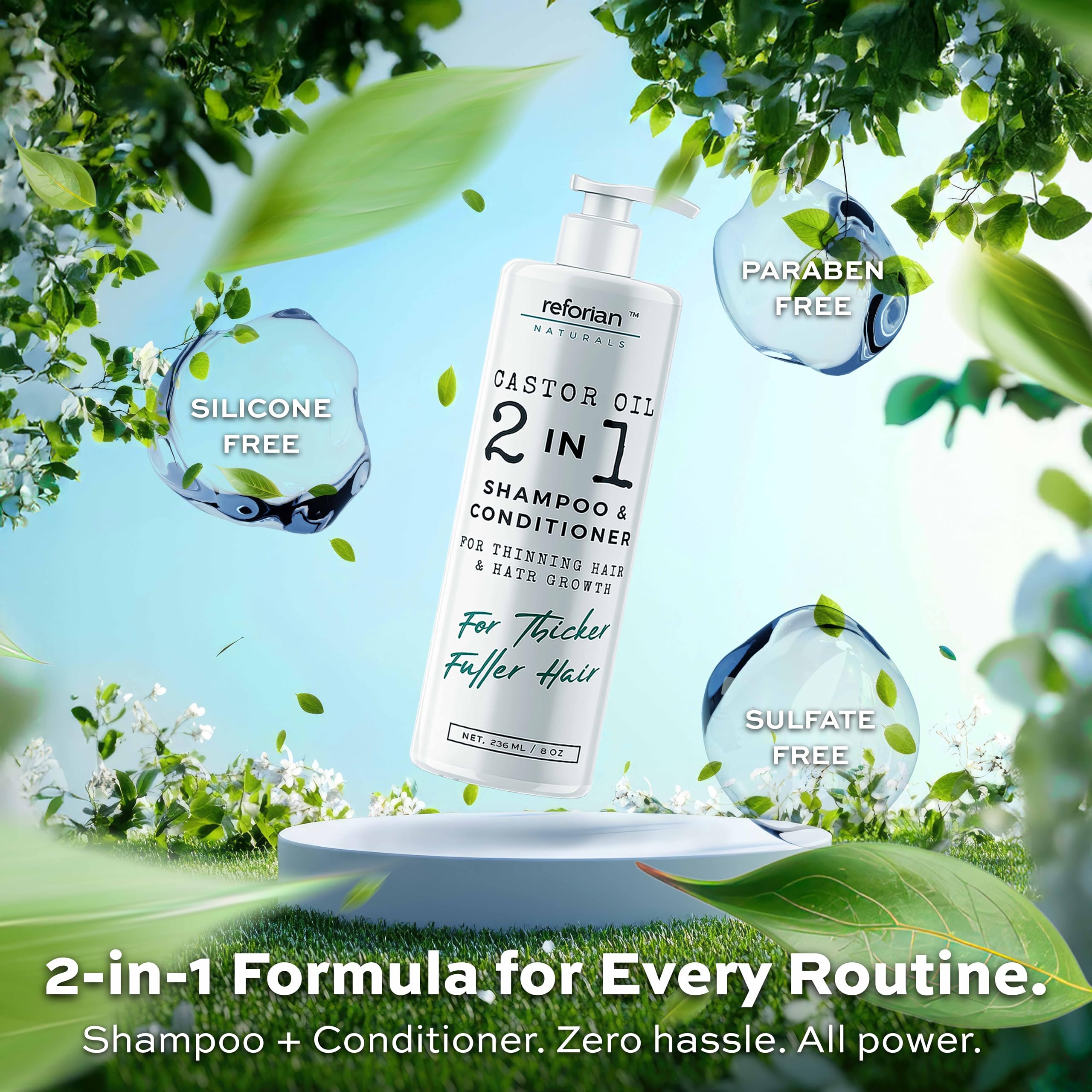 REFORIAN Castor Oil Shampoo is safe for color-treated hair and scalps.
