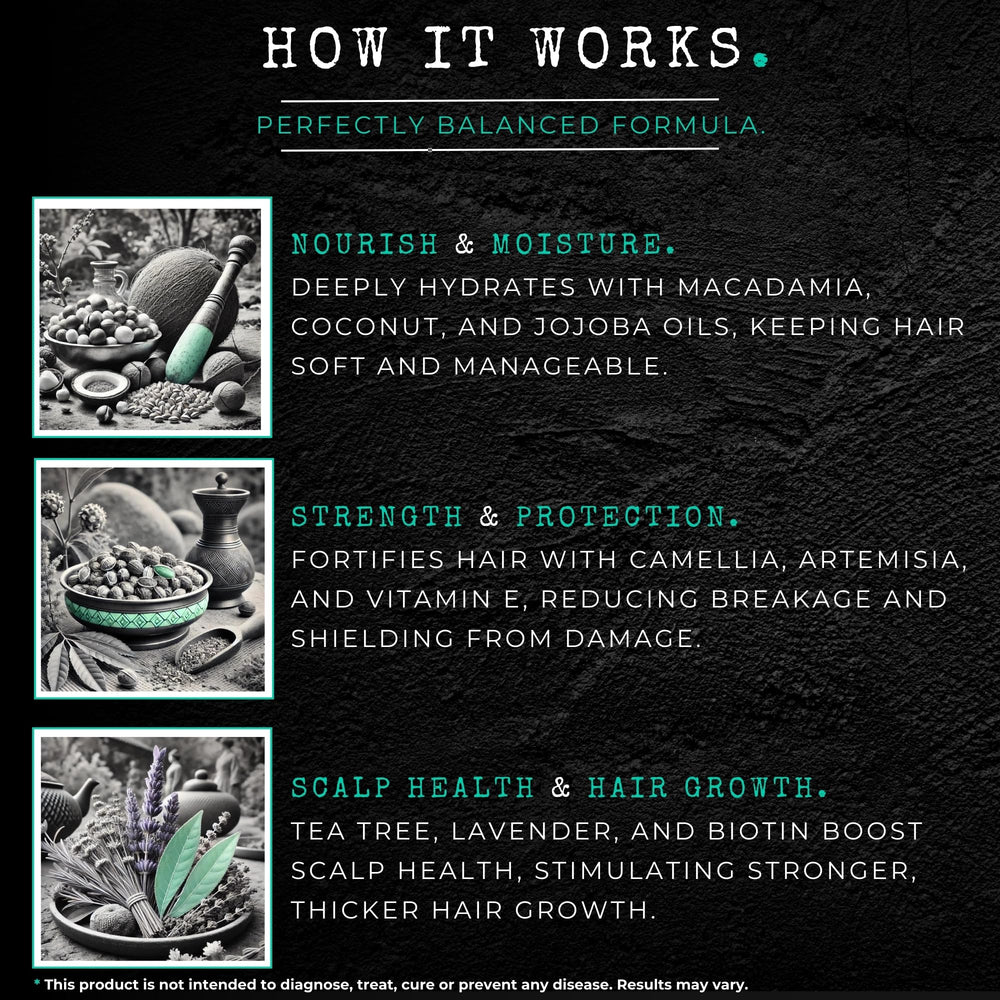 Reforian Chebe Hair Butter on hair with shine and healthier-looking strands.
