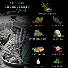 Hands applying REFORIAN Chebe Oil, root-to-tip massage for absorption