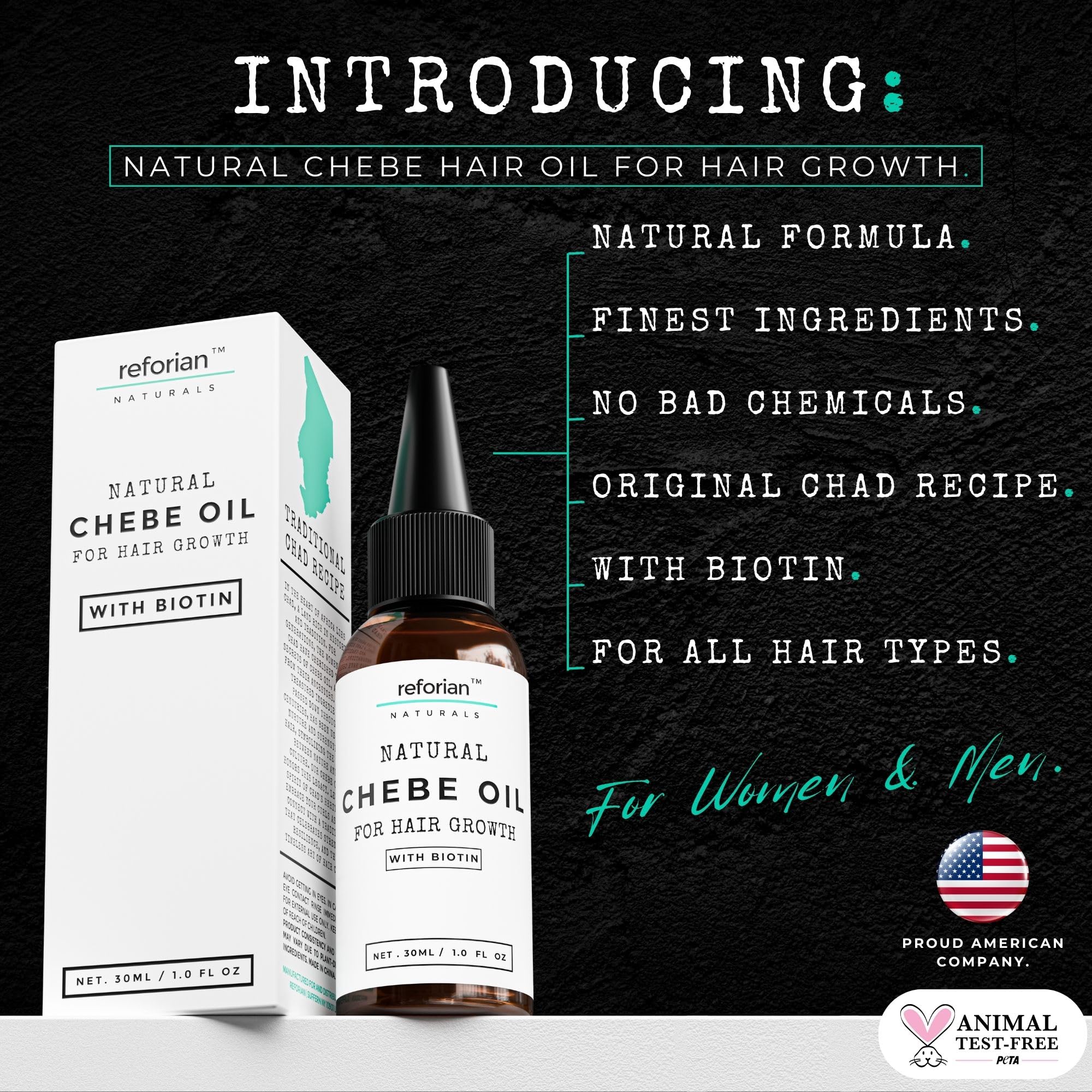 REFORIAN Chebe Oil jar texture shows rich formula for nourished, stronger hair