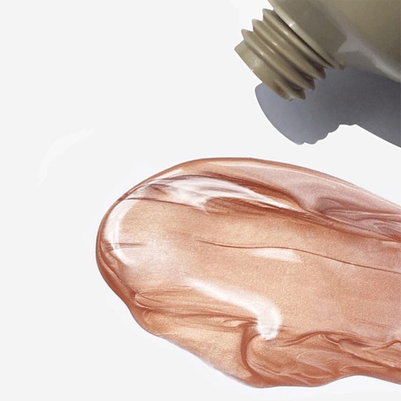 REFY Body Glow Highlighting Serum swatch in gold pink tones.