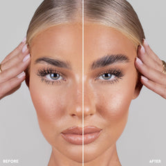 REFY Brow Sculpt double-ended brush used to shape and set brows.