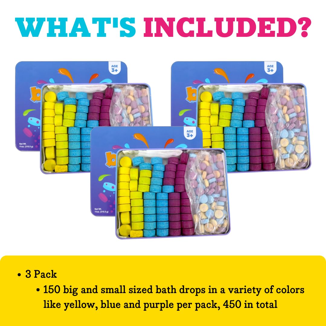 Regal Games Kid Made Modern 150-count bath tablets, long-lasting color play for busy bath times