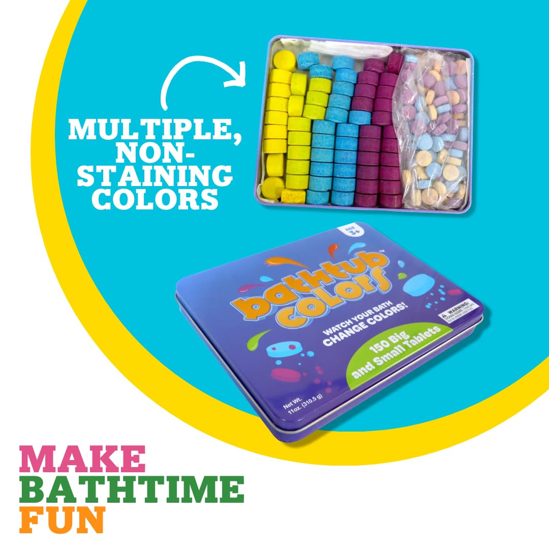 Regal Games Kid Made Modern bath color tablets 3-pack display, simple setup encourages color exploration