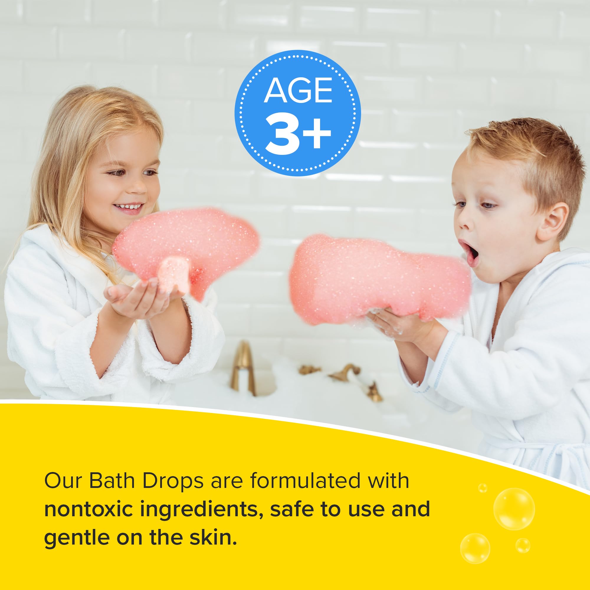 Regal Games Kid Made Modern bath color tablets pink create playful color mixes for bath time learning.