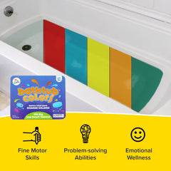 Regal Games Kid Made Modern bath color tablets yellow add sunny hues to bath and spark creativity.
