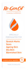Re-Gen Oil skin tone evenness close-up showing pigmentation changes.