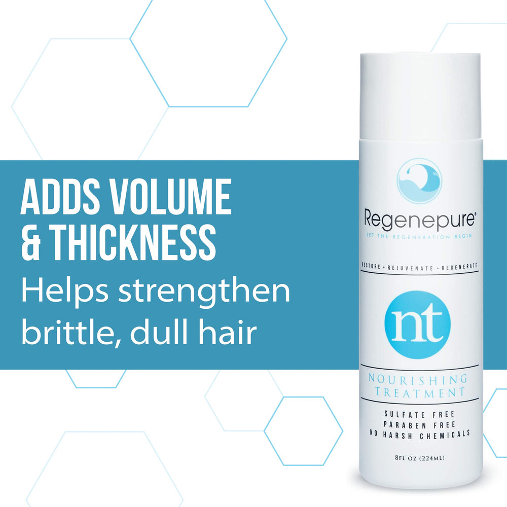 REGENEPURE NT back label showcases safe formula with color-safe properties.