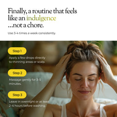 Regener8 oil on the scalp showing a light, non-greasy absorption.