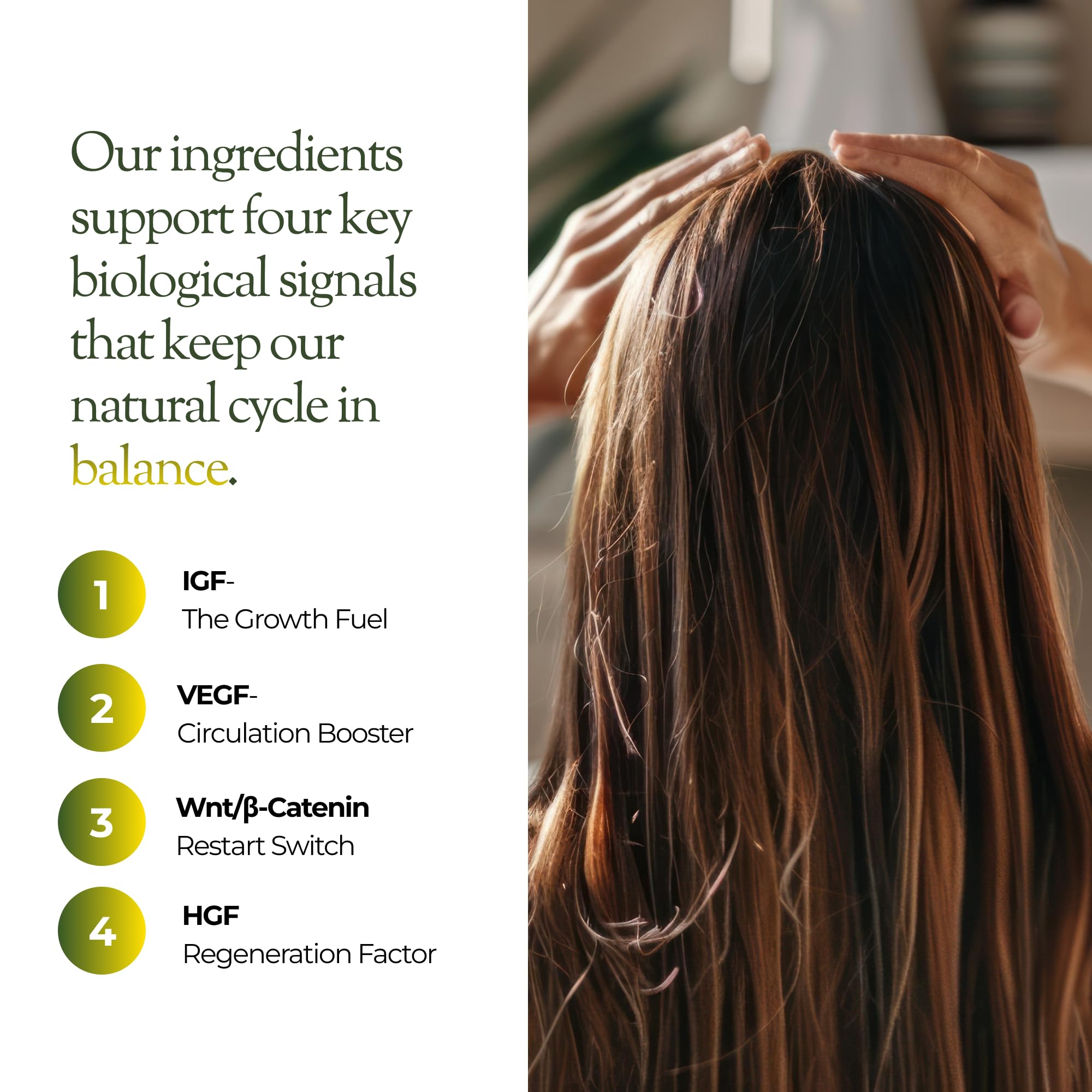 Regener8 oil texture shown on fingertip for daily ritual use.