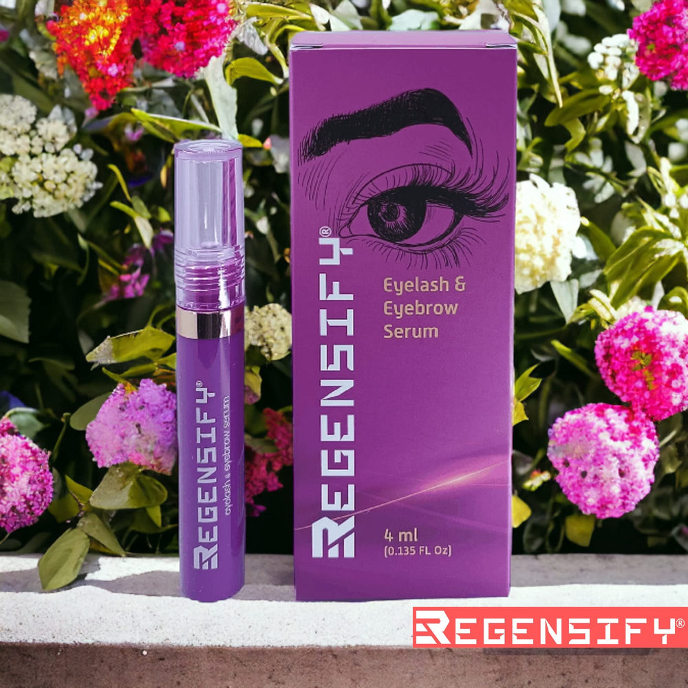 Regensify application on lashes ready for daily care.
