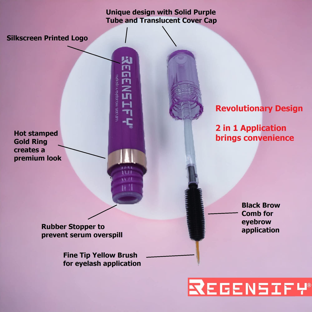 Regensify applicator brush ready for lash and brow use.