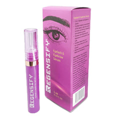 Regensify eyebrow serum bottle designed for brow care.