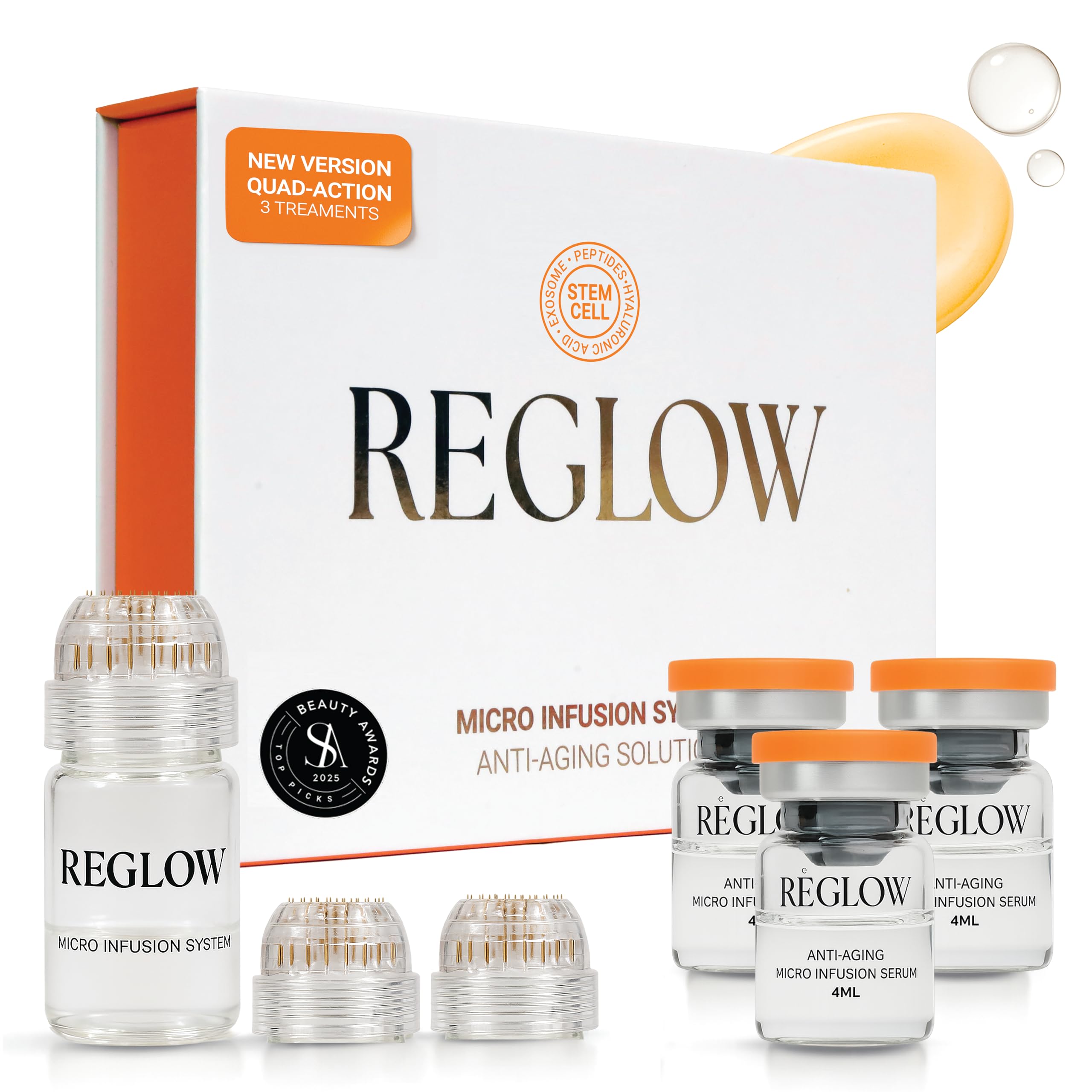Reglow micro infusion system face kit for at-home facial care and deeper absorption.