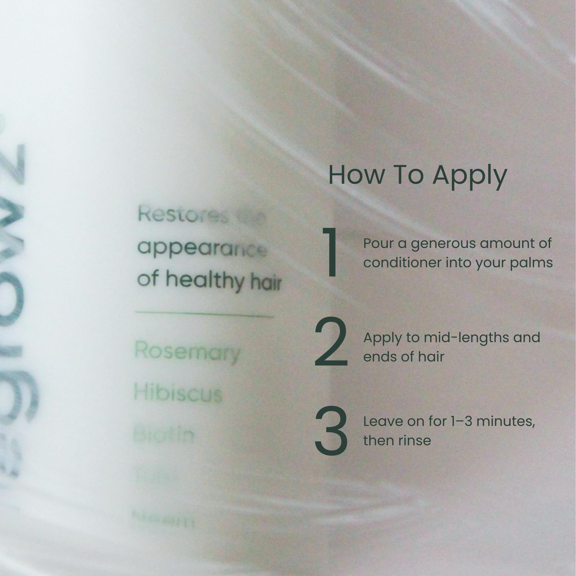 Regrowz Miracle Volume Conditioner application shows a simple massaging routine for volume.