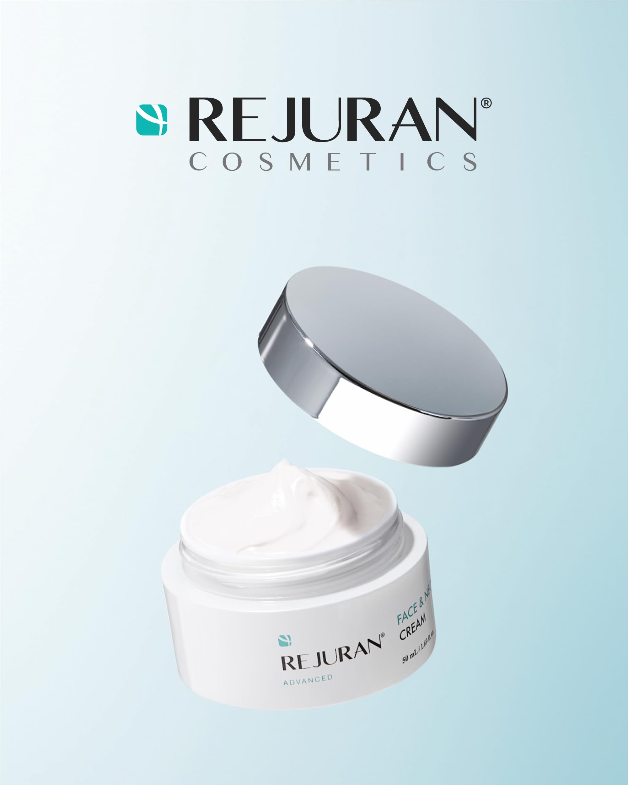 Cream on the jawline producing a radiant, refreshed look after application.