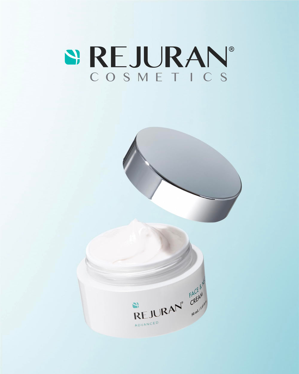 Cream on the jawline producing a radiant, refreshed look after application.
