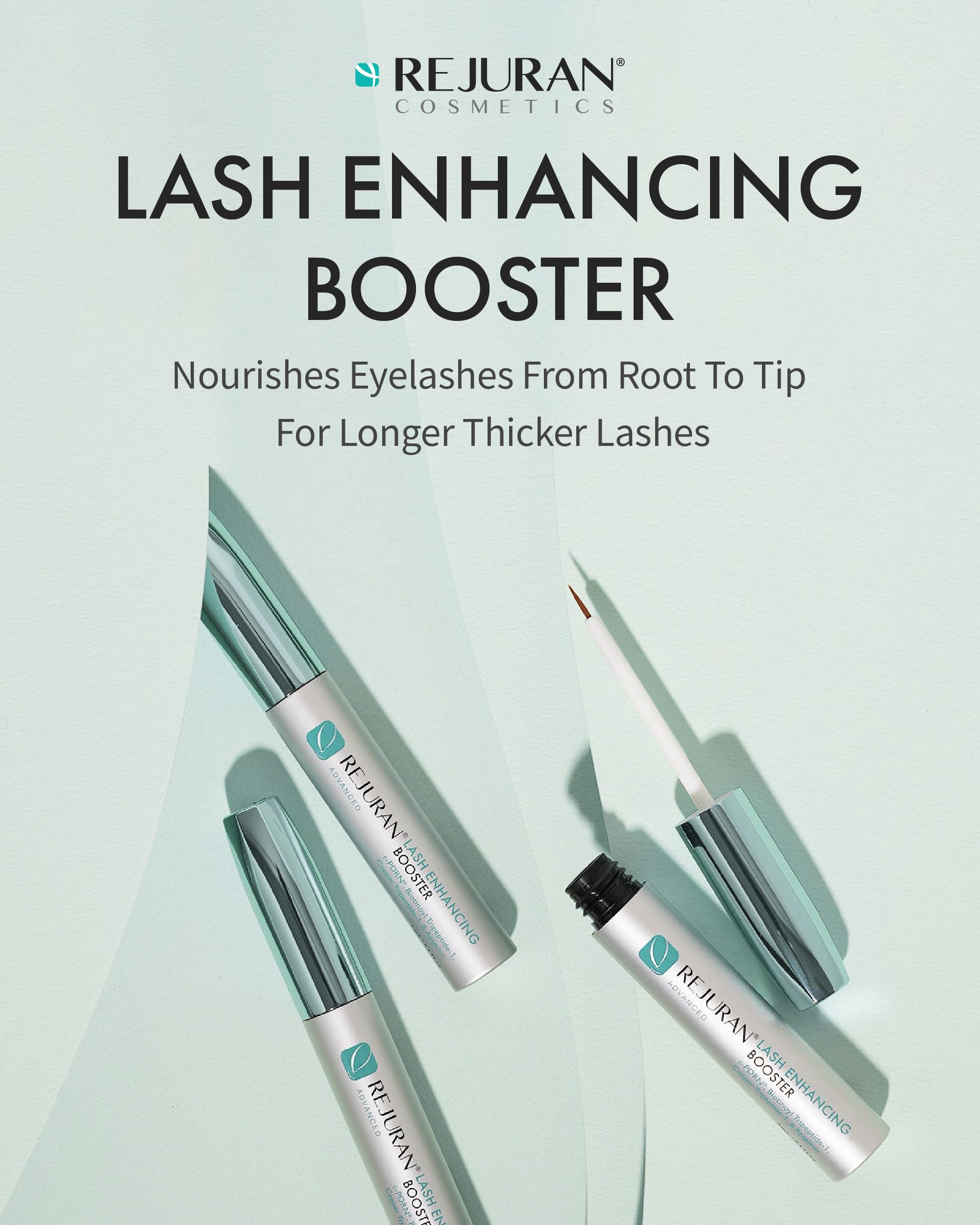 REJURAN lash booster applicator close-up for precise daily use