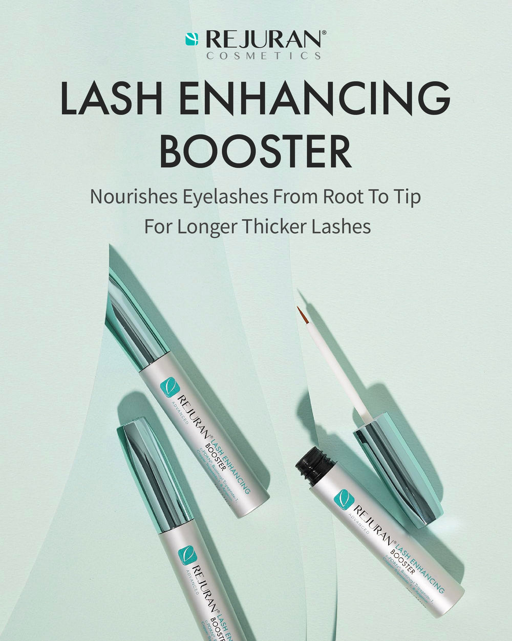 REJURAN lash booster applicator close-up for precise daily use