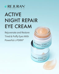 REJURAN Advanced Night Repair Eye Cream texture swatch showing rich hydration