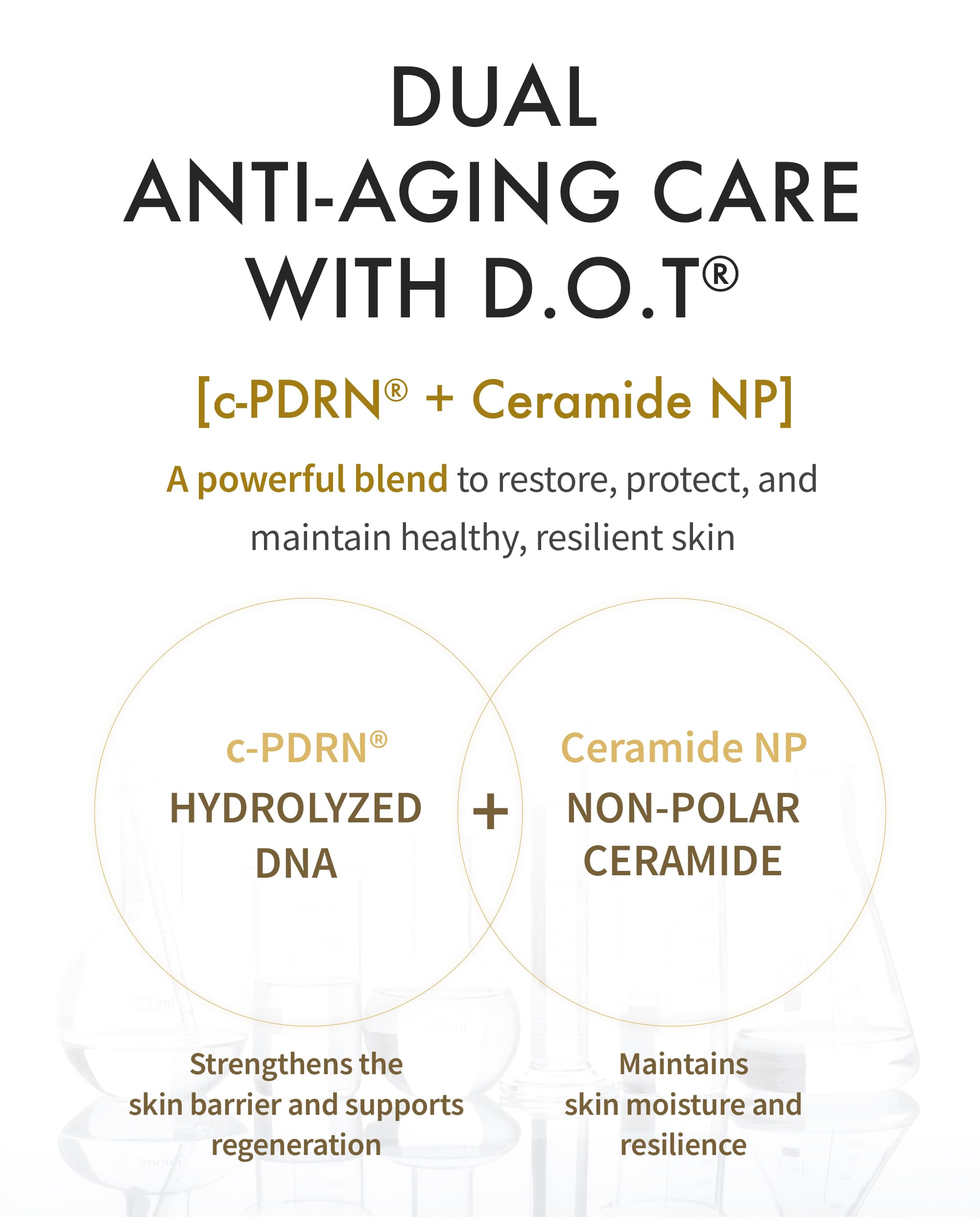 REJURAN Dual Effect Ampoule skin texture improvement close-up.
