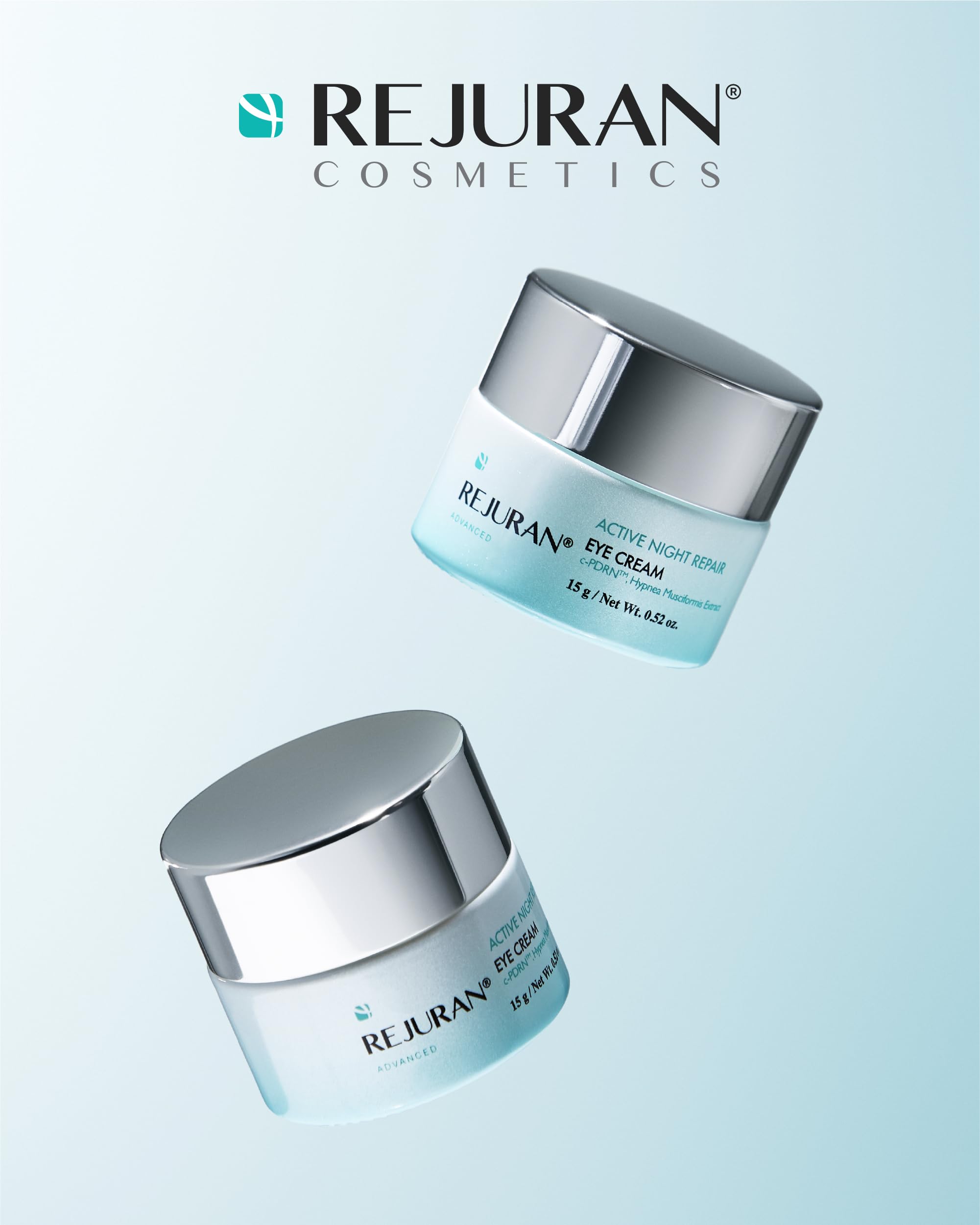 REJURAN eye area routine image suggests refreshed awake under eye skin