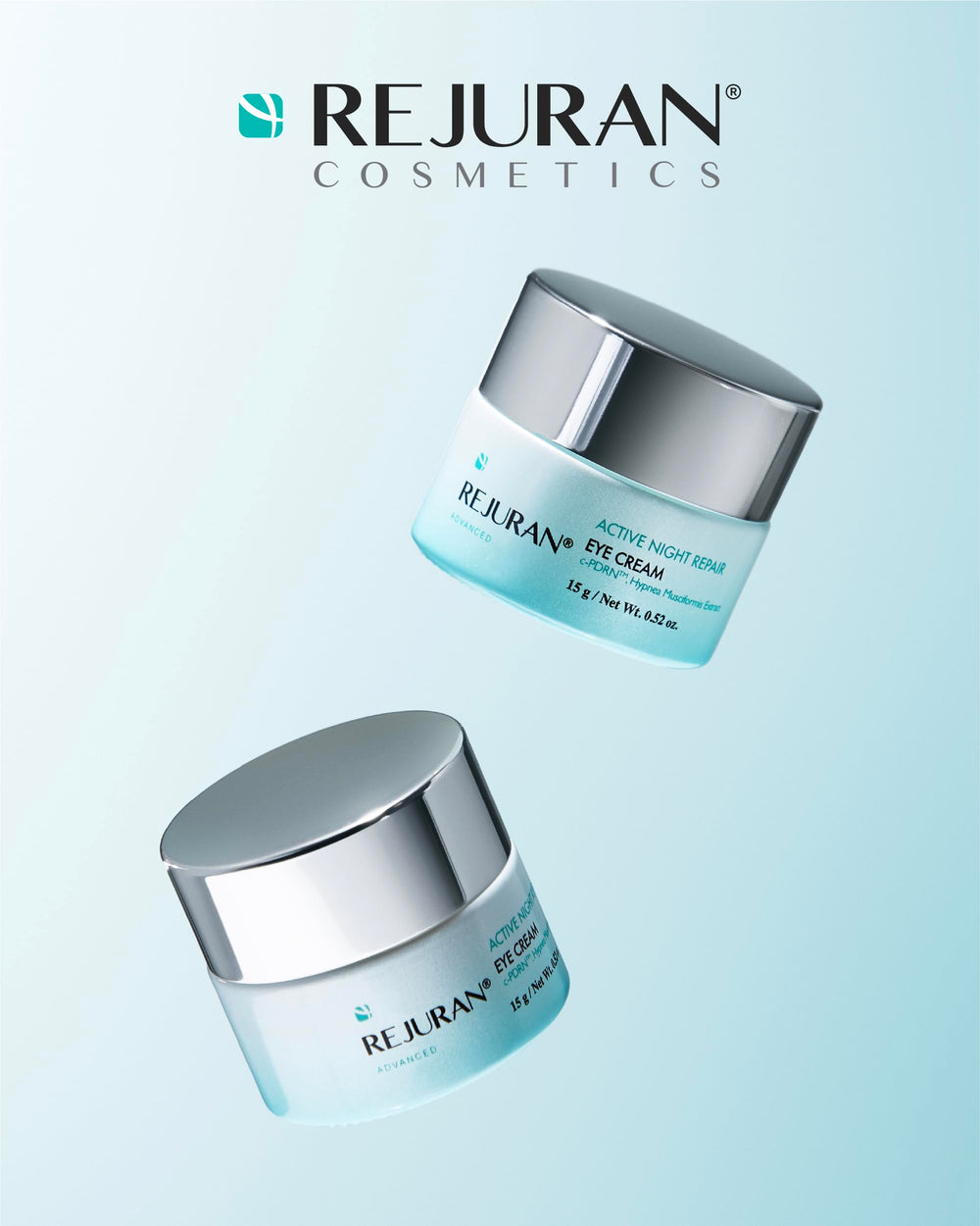REJURAN eye area routine image suggests refreshed awake under eye skin