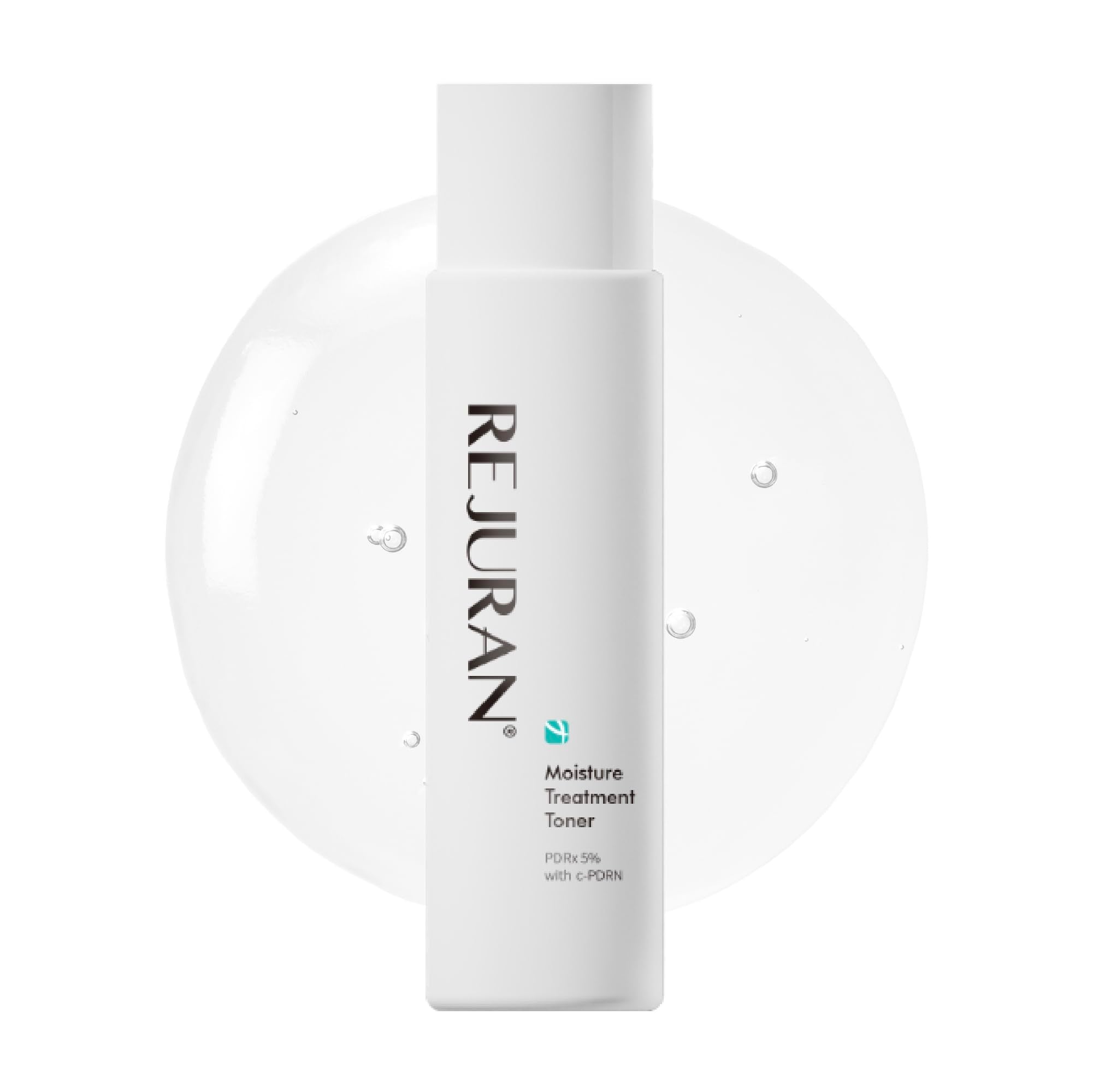 REJURAN Moisture Treatment Toner bottle close-up showing premium skincare packaging for sensitive skin.